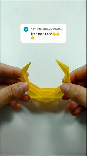 Origami Moon 🌙 Easy Paper Moon Tutorial in 25 Seconds!