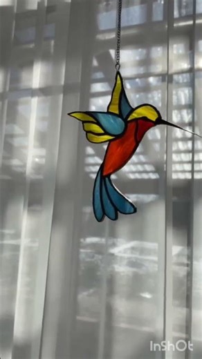 Spinning Stained Glass Hummingbird Suncatcher | Elegant & Perfectly Balanced 💖