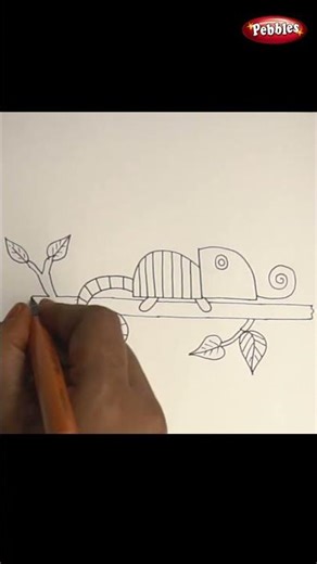 How to Draw a chameleon step by step for kids I Simple and Easy Drawing | Drawing Tutorial