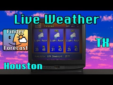 LIVE Houston, TX Weather | Retro WeatherStar 4000 + 90s Jazz ☔🎷