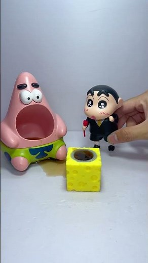 Patrick's Troll Shinchan 😆 ! Satisfying ASMR Shinchan Miniature Toys #shorts #shinchan #patrickstar