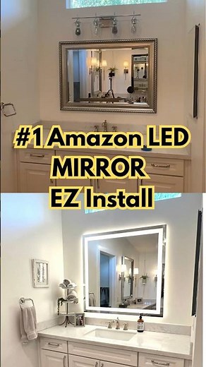 Easy diy install outlet and led mirror #bathroom #renovation #ledmirror