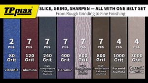 45-Piece 1/2" x 12" Knife Sharpener Sanding Belt Kit for Work Sharp Knife & Tool Sharpener (WSKTS & WSKTS-KT/Mk.1 & Mk.2) - Multiple Grits