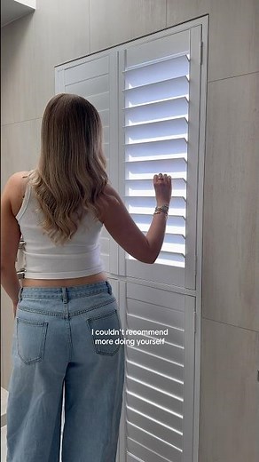 How to install DIY shutters for indoor windows ✨☁️ #diyhomedecor #shutters #interiordesign