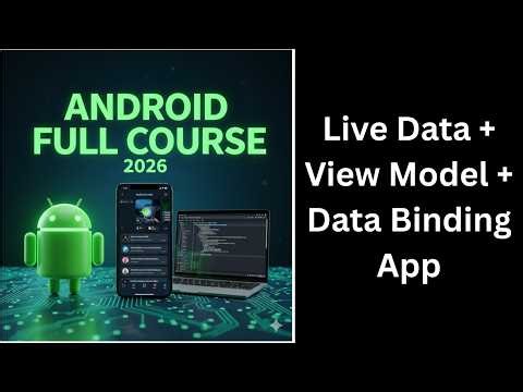 (175) LiveData + ViewModel + Data Binding App | MVVM Android Project