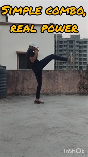 Basic jab front kick cross combo 🥋Clean,Simple,Effective!#martialarts #boxing #combat #selfdefense