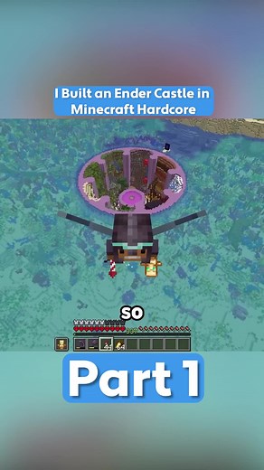 i built an ender castle in minecraft hardcore #minecraft #hardcore #letsplay #fyp