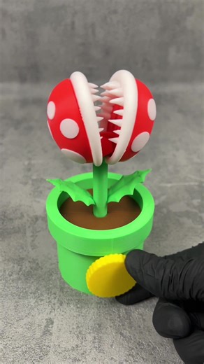 Mario Piranha Plant🪴🤩#layerworks #supermario #gaming #plant #3dprinting Makerworld model number: 1440271