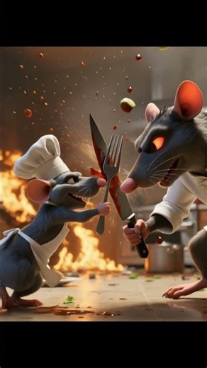 Ratatouille Battle Got Out of Control 🔥🐀 #short #shortvideo