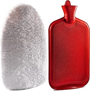 Peterpan Teddy Bear Cream Hot Water Bottle with Lanyard, Size: XXX-Large, Hot Water Bag for Pain Relief, BPA & Phthalates Free,100 Fl Oz Capacity, White