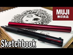 【文房具紹介】無印良品のスケッチブックとボールペンの相性が神すぎたww【ペン画/画材紹介】