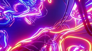 Moving and flashing cables. Infinitely looped animation.