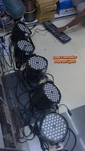 Parcan Lights: LED, DMX512 Controllers Available