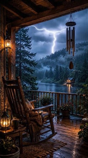 🌧️ Heavy Rain, Thunder & Wind Chimes 🔔 Relaxing Storm Sounds for Sleep