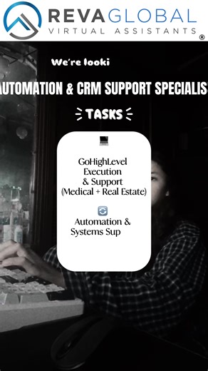 We’re looking for an Automation and CRM Support Specialist to join our team. #workfromhome #virtualassistant #applynow #fyp