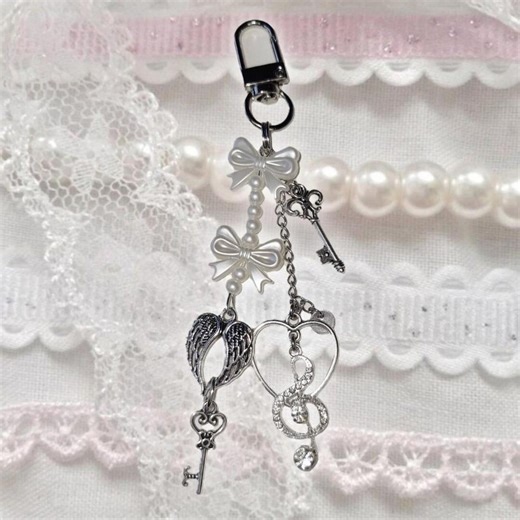 Crystal Music Note Mcbling Trashycore Y2K Gyaru Bag Charm Keyring - Etsy