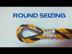 Round seizing making a rope eye with thimble