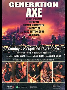Official Ticket | GENERATION AXE - A NIGHT OF GUITARS LIVE CONCERT IN BANGKOK 2017