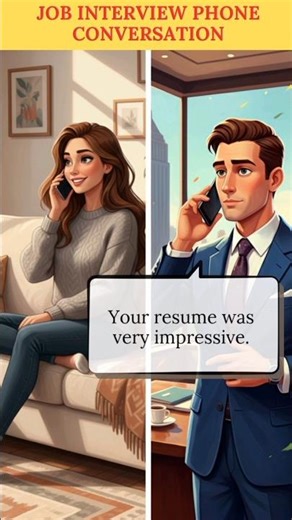 ✅Professional Phone Conversation for a Job Interview ☎️ #englishforbeginners