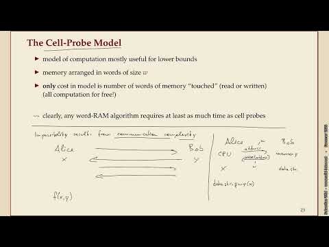 Advanced Data Structures (Summer 2026) - 05-7 Cell-Probe Lower Bounds