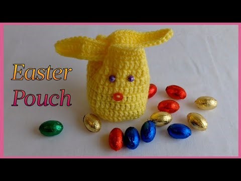 Crochet Easter Pouch🐇