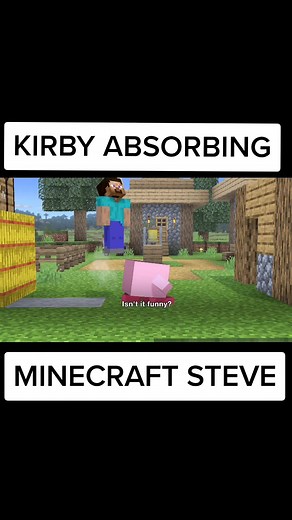 Kirby Absorbing Steve in Smash Ultimate