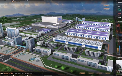 物流园区 数字孪生 智慧物流 智慧园区 3D 可视化管理_图扑软件