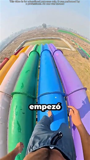 The young man came down from the top of the slide 😮 #shorts