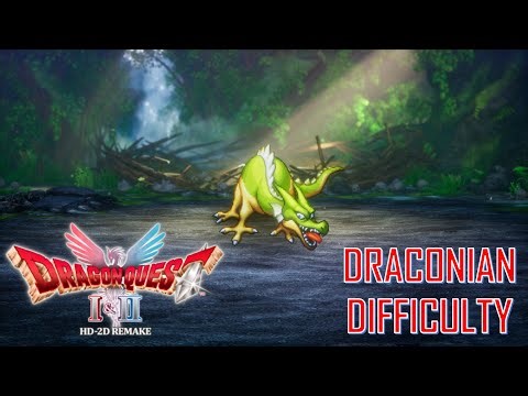 Dragon Quest I HD-2D Remake Draconian Difficulty - Green Dragon BOSS Fight [4K60]