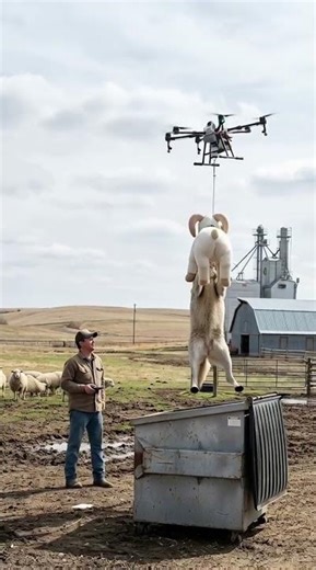 Huge Wolf Attacks Bait — Drone Dumps Him in the Trash! #wildliferescue