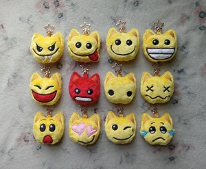 Plushie Cat AJ Emotes Keychain - Etsy