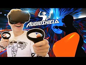 BEAT SABER but with SHIELDS! Audioshield VR (Oculus Quest Gameplay)