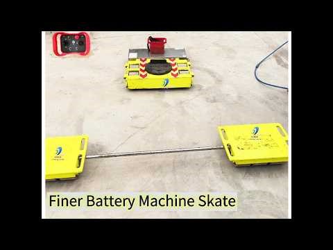 Moving 80-Ton Machines Alone? FINER Battery Powered Skates Make It Easy & Safe
