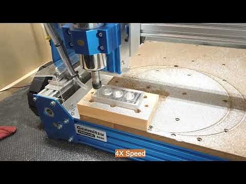 CNC Aluminum Lego block on the ProverXL 4030.