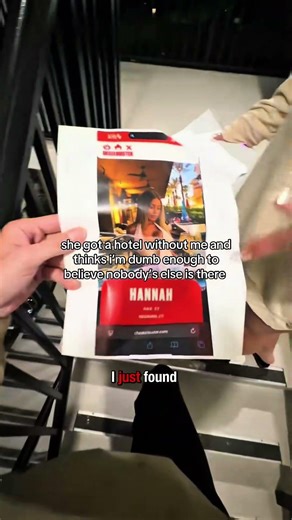 She got a hotel and tried to hide it..