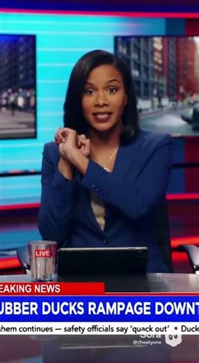 Breaking news! Giant Rubber Duckies Attack the City! #funnyshorts #funny