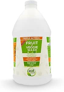 Eat Cleaner Fruit and Vegetable Wash Refill Removes Pesticides that Water Can’t. Keeps Produce Fresh, Vegan, Gluten Free, 64 Oz