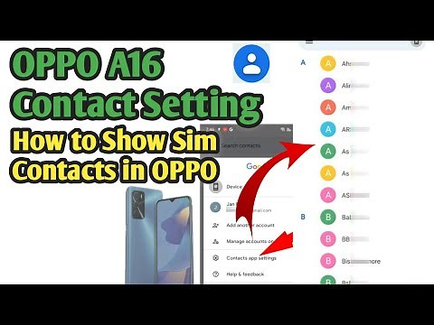 OPPO A16 Contact Setting | How To Show All Contacts, Sim Card Contact in OPPO A16
