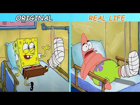 Spongebob Wounded Soldier | SpongeBob Original vs Real life | SpongeBob Animation #spongebob