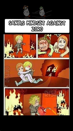sanji,s mindset against zoro 🤣 #anime