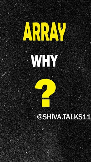 codewith_shiva on Instagram: "What is an Array? 🤔 An array stores multiple values of the same data type in a single variable. Each element is accessed using an index, starting from 0 📊 Arrays help write clean, efficient, and organized code — a must-know concept for interviews 💡 Follow for daily Java + DSA basics #array #arrays #dsa #javacoding #java #programming #codingreels #learncoding #codingjourney #interviewprep #engineeringstudents #btechlife #reels #reelsinstagram 