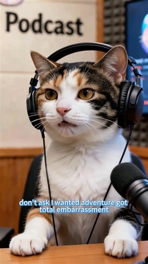 🐱🚫 Cat VS Stainless Steel Rail – The Most Embarrassing Fail Ever! 🐧 #funny #petpodcast #cat