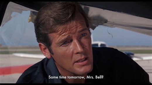 346K views · 9.6K reactions | “Same time tomorrow, Mrs. Bell?” Bond (Roger Moore) becomes The Bleeker Flying School’s newest instructor to escape Mr. Big’s henchmen in LIVE AND LET DIE. | James Bond 007 | Facebook