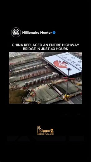 Millionaire Mentor on Instagram: "In November 2015, engineers in Beijing accomplished something that most countries would consider impossible. They demolished and replaced the aging Sanyuan Bridge, one of the city’s busiest highway connections, in just 43 hours. Normally, infrastructure projects of this scale take months or even years. But instead of building everything on-site, engineers used a prefabrication strategy. The new bridge was constructed in advance using modular concrete sections. O