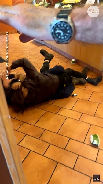 Watch: Panera Bread employees work together to stop violent customer