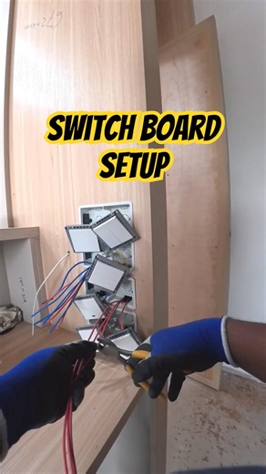 Multiple Switch Installation at Shop Counter | Clean Wiring Setup #shorts #electrician #switch