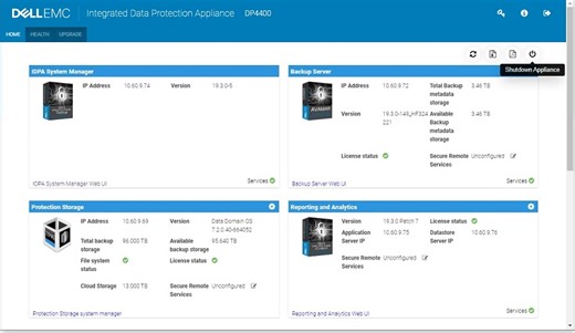 IDPA: Proper shutdown process for the Integrated Data Protection Appliance