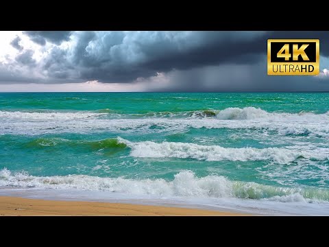 🖼️ Ocean 4K Screensaver • 12 Hours Live Stream • Quiet Coastal Wallpaper