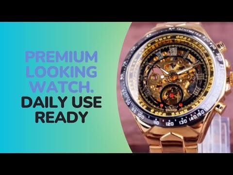 Winner Automatic Skeleton Watch Review | Luxury Gold Mechanical Men’s Watch