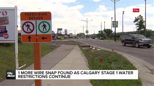 Additional wire snap found in Calgary water pipes